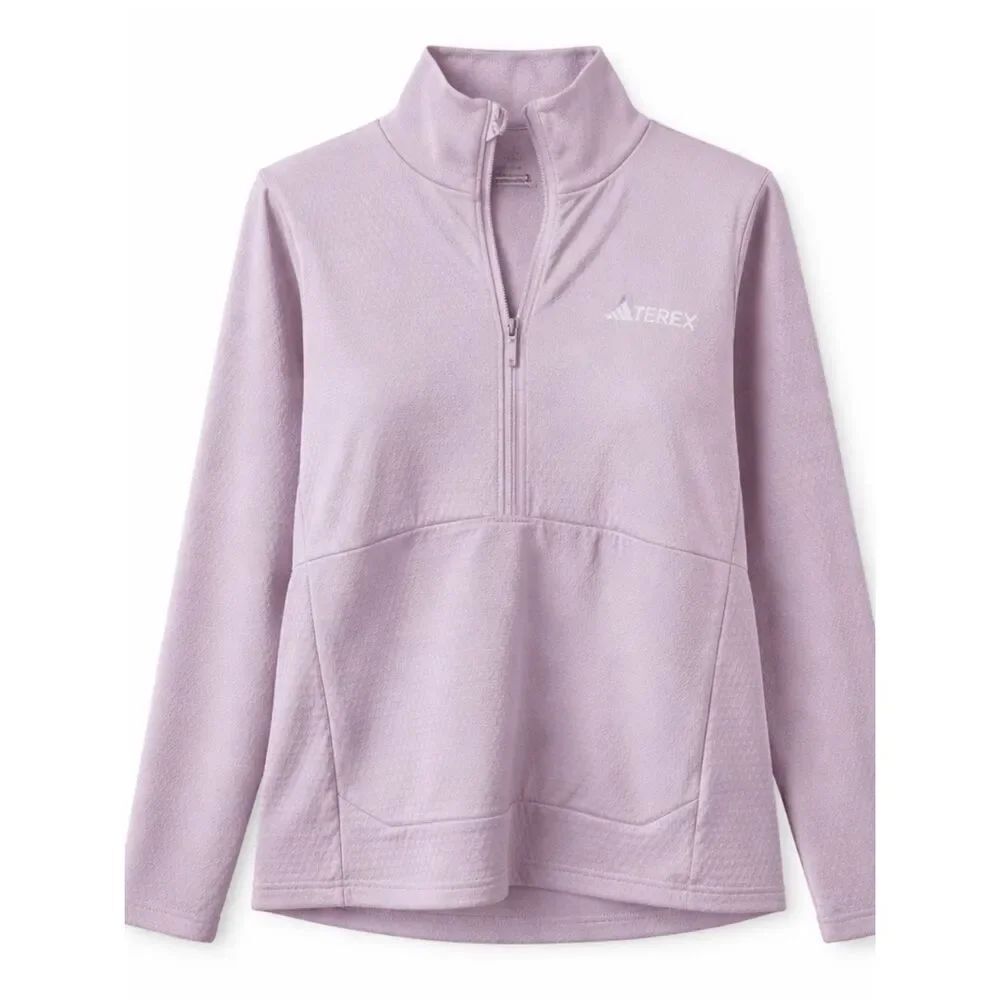 Adidas Terrex Fleece Quarter Zip Pullover Lilac Women’s 2X NWT Cozy